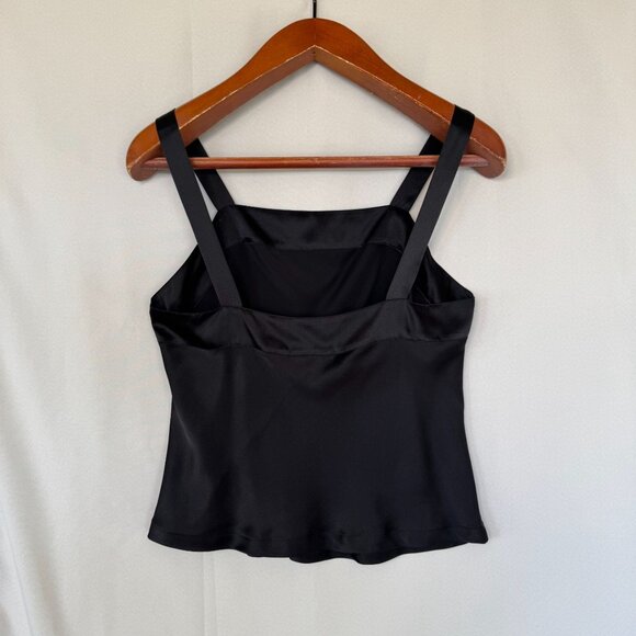 Vintage 80s Victorias Secret Gold Label black 100% Silk Tank Top Camisole Size M - Picture 4 of 9